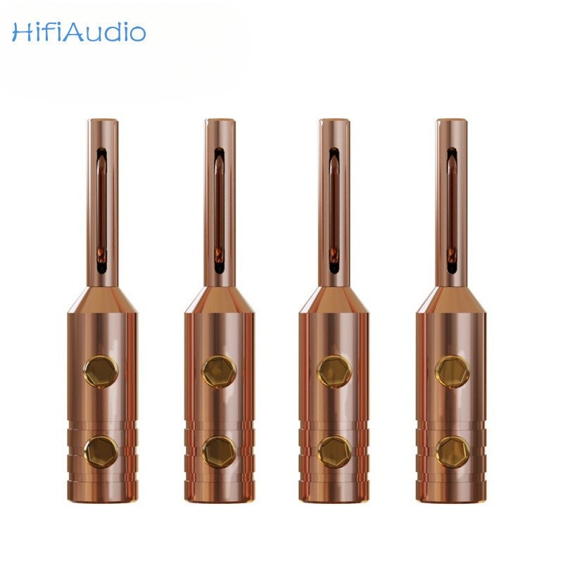 ปลั๊กบานาน่า HifiAudio B80 ทองแดงบริสุทธิ์ ชุบเงิน/ทอง/โรเดียม สำหรับสายลำโพงขนาด 5 มม.