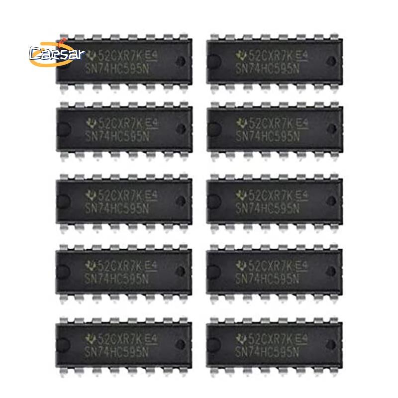 caesarA810PCS Ic 74HC595 74HC595N SN74HC595N DIP-16 Logic-Shift ลงทะเบียน