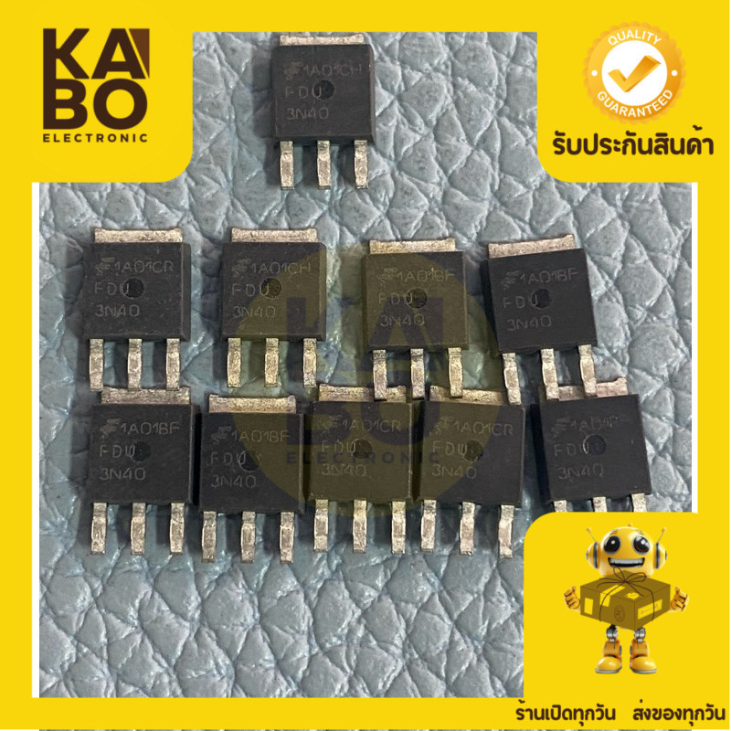FDU3N40 แท้ MOSFET 3A400V-TO252-N-CH (ราคาต่อชิ้น)มีพร้อมส่งในไทย