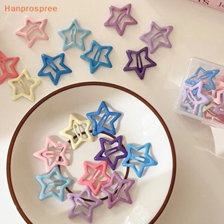 Hanprospree&gt; กิ๊บติดผมโลหะ รูปดาวห้าแฉก ขนาดเล็ก สีสันสดใส เครื่องประดับผม สําหรับเด็กนักเรียน 5 ชิ้น