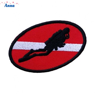 【Anna】Flag Patch 7x4.5cm Dive Flag Patch Great Keepsake Red White Black Brand New