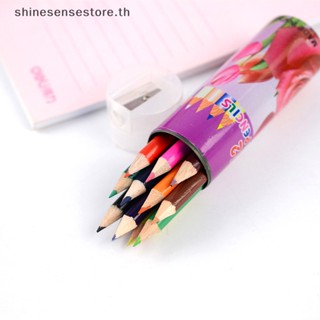 Shine ชุดดินสอสี 12 สี พร้อมปากกา และตัวเลข 12 ชิ้น สําหรับเด็กอนุบาล