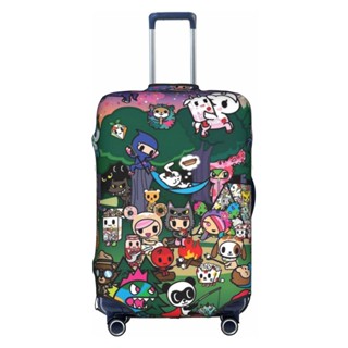 【พร้อมส่ง】Tokidoki ผ้าคลุมกระเป๋าเดินทาง ลายการ์ตูนตลก ล้างทําความสะอาดได้ สําหรับกระเป๋าเดินทาง ขนาด 18-32 นิ้ว