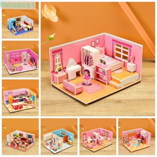 Fishstick1 โมเดลกระดาษปริศนา 3D ของเล่นเสริมการเรียนรู้เด็ก