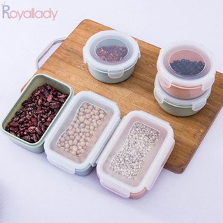 #ROYALLADY#Bento กล่อง ทรงกลม สีเขียว สีฟ้า ทรงสี่เหลี่ยม ขนาด 10*5.5*5.5 ซม. 14*9.5*5.5 ซม. 1 ชิ้น