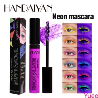 Handaiyan Fluorescent Mascara Color Slim Waterproof Long Lasting เครื่องสำอางสีไม่บาน yuee