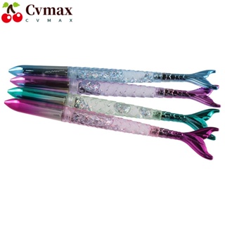Cvmax ปากกาเจลนางเงือก ปากกาลูกลื่นหมึก สีชมพู สีเขียว สีน้ําเงิน บ้าน สีม่วง สีฟ้า พลาสติก สํานักงาน