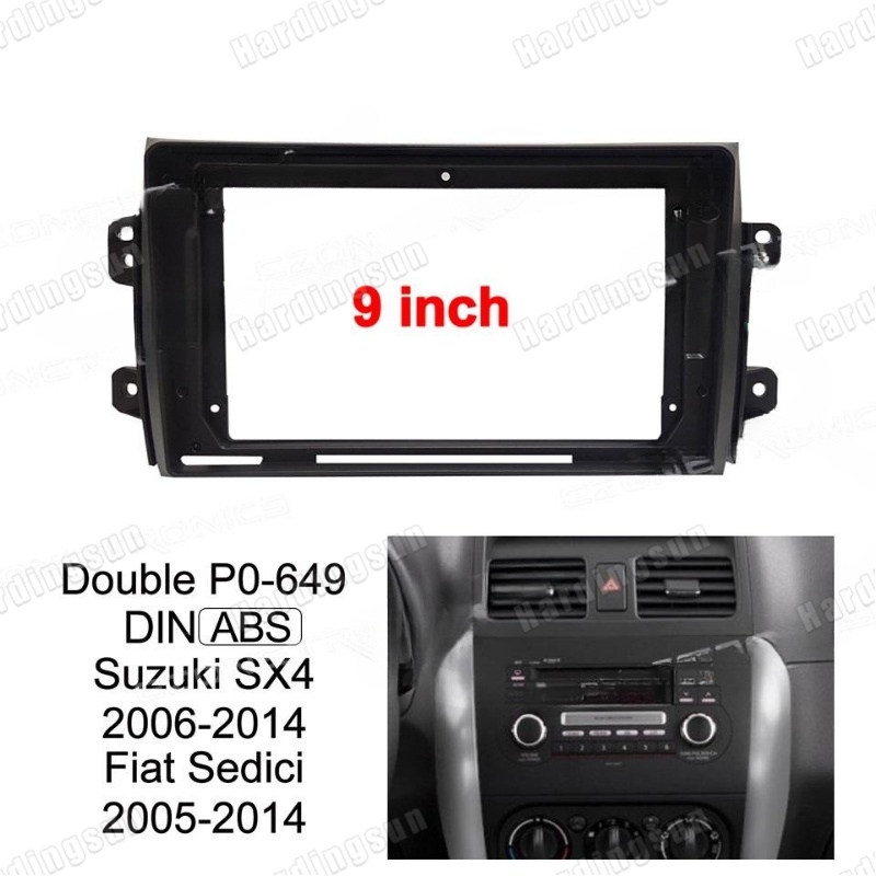 รถวิทยุ Fascia สําหรับ 2005-2014 Suzuki SX4/ Fiat Sedici 9 นิ้วกรอบ Android MP5 Player แผงสเตอริโอ