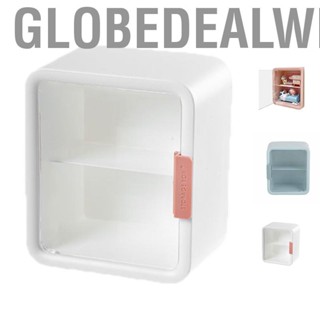 Globedealwin Doll House Room Dollhouse Cabinet Display Box Storage Case 2 Layer Transparent Door