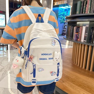 Spot# schoolbag female junior high school students simple large capacity backpack High School Mori cute Primary School students Grade 3 to 6 backpack 8jj