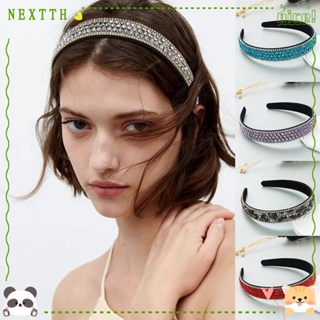 Nextth ที่คาดผม ประดับเพชร พลอยเทียม กลิตเตอร์ คริสตัล 10 สี แฟชั่น สําหรับผู้หญิง