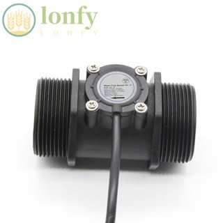 Lonfy เครื่องวัดการไหลของน้ํา G1-1/2 นิ้ว 5-150 ลิตร ต่อนาที แบบพกพา พลาสติก สีดํา