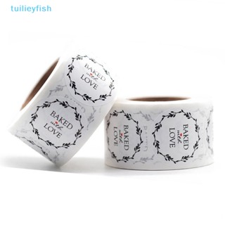 Tuilieyfish สติกเกอร์กระดาษ ทรงกลม แฮนด์เมด 500 ชิ้น