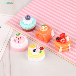 [GOGJIG5] ของเล่นเค้ก ขนมหวานจําลอง ขนาดเล็ก สําหรับตกแต่งบ้านตุ๊กตา 5 ชิ้น