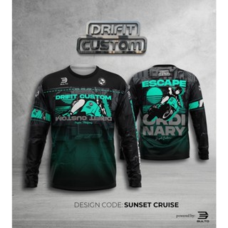 เสื้อยืดแขนยาว ระบายอากาศ พิมพ์ลาย SUNSET CRUISE 3 มิติ ขนาดใหญ่ สําหรับผู้ชาย