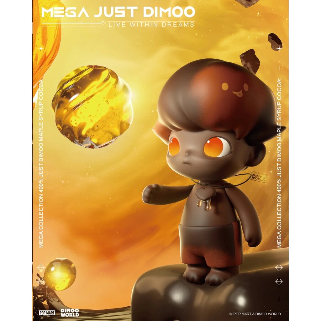 Mega Just Dimoo - 400% - Maple Syrup Cocoa - ของแท้ - Pop Mart [โมเดลดิมู่] (สินค้าพร้อมส่ง)