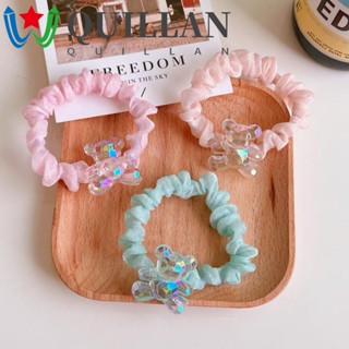 Quillan เกาหลี Scrunchies หวาน วินเทจ ยางรัดผม สําหรับเด็กผู้หญิง โบว์ ผมหางม้า