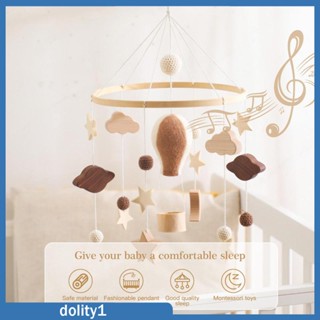 [Dolity1] โมบายกระดิ่งลม ผ้าสักหลาด สําหรับแขวนตกแต่งเพดานห้องนอนเด็ก 6-12 เดือน