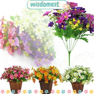 Wisdomest ช่อดอกเดซี่ประดิษฐ์ ผ้าไหม ของขวัญวันวาเลนไทน์ สําหรับตกแต่งบ้าน