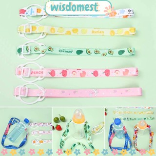 Wisdomest สายเชือกคล้องขวดน้ํา แบบพกพา ปรับได้ 1 ชิ้น