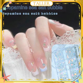 ✧Ready Stcok 6grids Nail Art Dopamine Mocha Protein Jewelry Diamond Magic Candy Color Sweet Sea Salt Bubble Crystal Drill อุปกรณ์ตกแต่งเล็บแต่งเล็บสำหรับร้านเล็บ TALLER