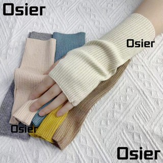 Osier1 ปลอกแขน, ถุงมือถัก กันลม แบบหนา, ถุงมืออุ่นความร้อน ฤดูหนาว โลลิต้า ผู้ชาย ผู้หญิง