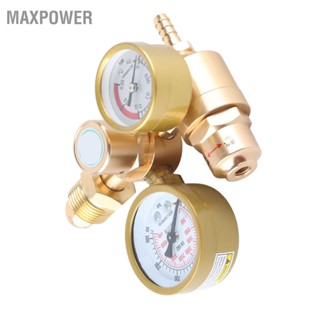 Maxpower เชื่อมแก๊สอาร์กอน CO2 Gauge TIG MIG Flowmeter 4500psi กระบอกวาล์วลดความดัน 1/4in Outlet 6.605GPM