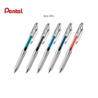 ปากกาเจล Pentel BLN75TL Energel Infree Tip 0.5 มม. หมึกสีดํา น้ําเงิน น้ําเงิน ส้ม เทอร์ควอยซ์ คุณภาพ - Unit- SHSNP