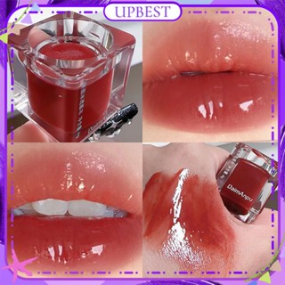 ♕ Daimanpu Mirror Ice Lip Jelly Lip Glaze Blush Mirror Water Smooth Moisturizing Lipstick High Color Rendering Long Lasting Lip Makeup 6 แบบ UPBEST