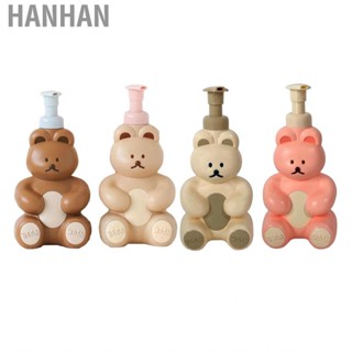 Hanhan Foaming Soap Dispenser  Reusable Space Saving Large  Compact Bear Shape Pump Bottle for Hand