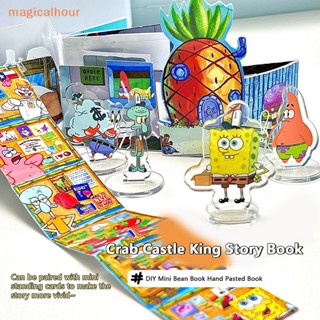 Magicalhour^^ ใหม่ คาวาลี่ น่ารัก สติกเกอร์เกม ปู ปราสาท Wang Doudou Ben หนังสือเงียบ ตลก DIY วัสดุโฮมเมด แพ็คของเล่นสิงโต *ใหม่