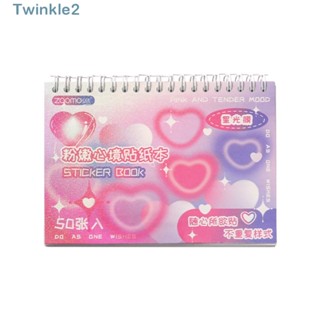 Twinkle สติกเกอร์ รูปหัวใจ หลากสีสัน สําหรับติดตกแต่งสมุดภาพ DIY