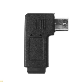 Xin 90° อะแดปเตอร์ซิงค์ข้อมูล USB 5Pin ตัวเมีย เป็น Micro USB ตัวผู้ ขนาดเล็ก มุมซ้าย ขวา