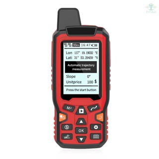 GPS Land Area Measure Handheld USB Navigation Track Area Calculation Meter Backlit LCD Automatically Trajectory Meter with Slope Vehicle and Manual Fix Mode Measure Distance Area