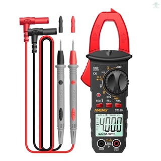 ANENG ST180 4000 Counts Digital Clamp Meter Multimeter Clamp Multimeter Voltmeter Ammeter AC DC Voltage AC Current Meter NCV Tester Universal Meter Tester Current Clamp Tester -30~1000℃ Temperature Resistance Capacitance Frequency Diode Measurement