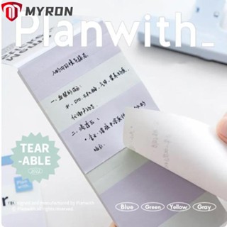 Myron สติกเกอร์กระดาษโน้ต PP มีกาวในตัว ขนาดใหญ่ ทนทาน แนวเรโทร สําหรับนักเรียน