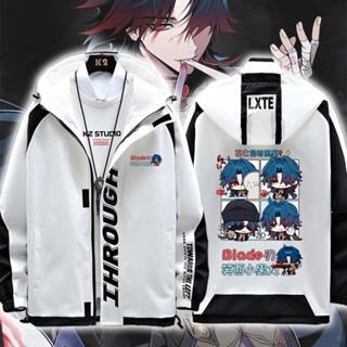 Honkai: Star Rail Blade Luocha Silver wolf neighbor cartoon homo emoticon package clothes men and women jacket coat เสื้อแจ็กเก็ต