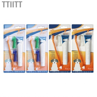 Ttiitt Pet Toothpaste and  Set  Cleaning Healthy Portable Pets Dental Kit for Dogs Cats