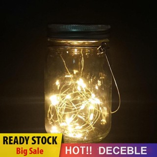 [Deceble.th] สายไฟหิ่งห้อย Led 20 ดวง พลังงานแสงอาทิตย์ สําหรับตกแต่งสวน คริสต์มาส DIY