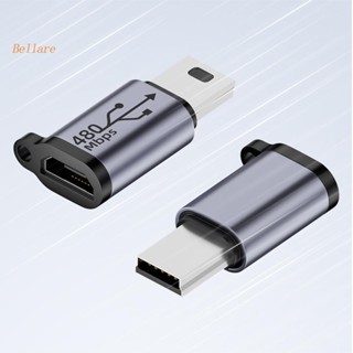 [Bellare.th] ตัวแปลง Type C ตัวเมีย เป็น Micro USB ตัวผู้ 480Mbps Micro USB ตัวเมีย เป็น Type C Mini USB 18W สําหรับโทรศัพท์ แท็บเล็ต PC 2 ชิ้น