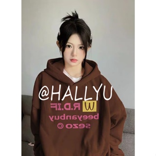 HALLYU  เสื้อกันหนาว เสื้อแขนยาว เสื้อฮู้ด ดูสวยงาม unique Popular Chic Comfortable ทันสมัย High quality WWY23909PN 36Z230909