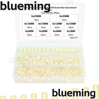 Blueming2 สเปเซอร์ไนล่อน ทรงกลม 10 ขนาด ไม่มีน็อตเกลียว M6 180 ชิ้น