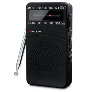 เครื่องรับสัญญาณวิทยุดิจิทัล AM FM Radio W-909 Dual Band แบบพกพา รองรับเอาต์พุตหูฟัง พร้อมคลิปหนีบเข็มขัด