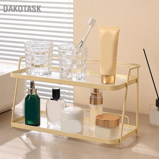  DAKOTASK 2 ชั้นเคาน์เตอร์ห้องน้ำOrganizerเคาน์เตอร์ยืนRackผู้ถือเครื่องสำอางชั้นวางของผู้ถือเครื่องสำอาง