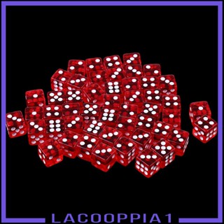 [Lacooppia1] ลูกเต๋าอะคริลิค 6 ด้าน สําหรับเล่นเกมกระดาน KTV 50 ชิ้น