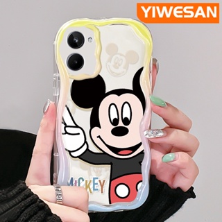 สําหรับ Realme 10 เคสการ์ตูนน่ารักมิกกี้เมาส์ ซิลิโคน เคสโทรศัพท์ ขอบคลื่น ที่มีสีสัน เนื้อครีม นิ่ม ใส เคส