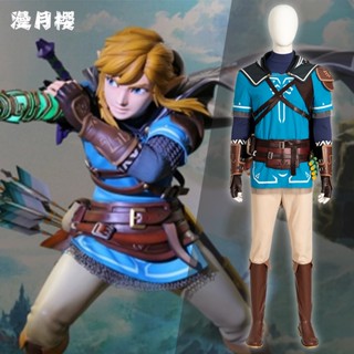 ชุดคอสเพลย์เกม the Legend of Zelda Breath of the Wild cos Link