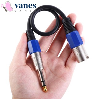 Vanes1 XLR สายเคเบิล XLR 3Pin ตัวผู้ 0.3 ม. 1/4 นิ้ว 6.35 มม. ปลั๊กตัวเมีย XLR แจ็คตัวผู้ XLR เป็น 6.35 มม. สําหรับไมโครโฟน