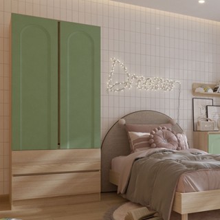 Koncept furniture ตู้เสื้อผ้าบานเปิด รุ่น Bingsoo สีไม้อ่อน (90x56x200 ซม.)
