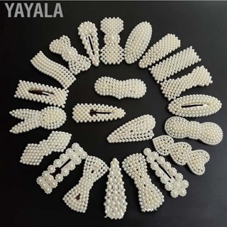 Yayala False Pearl  Fashionable Cute Side Bangs Headwear Barrettes Hair Accessory F